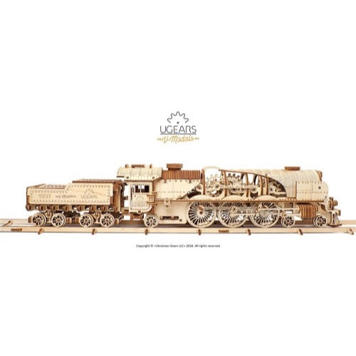 Ugears 70058 V-Express Steam Train and Tender