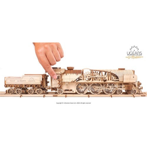Ugears 70058 V-Express Steam Train and Tender