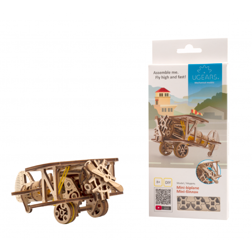 Ugears 70159 Mini Bi-Plane 84pc