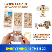 Ugears 70159 Mini Bi-Plane 84pc