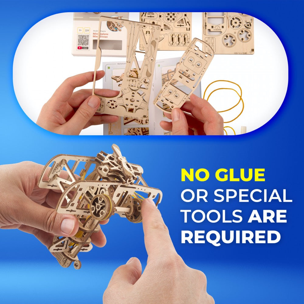 Ugears 70159 Mini Bi-Plane 84pc