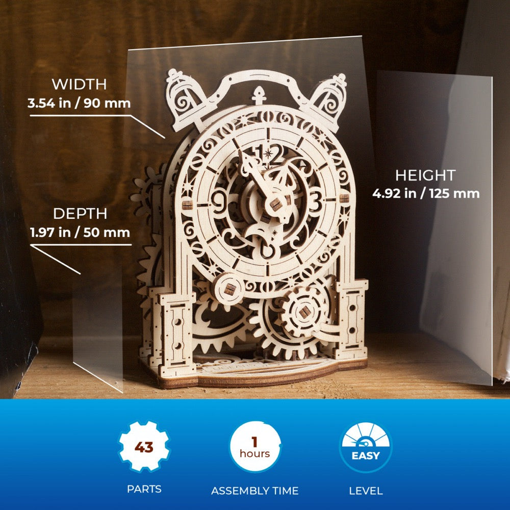 Ugears 70163 Vintage Alarm Clock 43pc 4820184121379