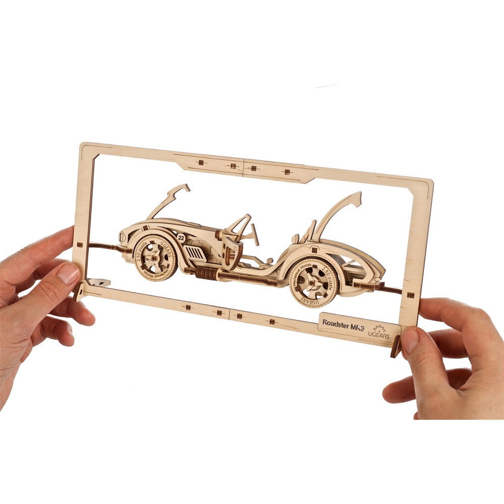 Ugears 70195 Roadster MK3 2.5D Puzzle 62pc