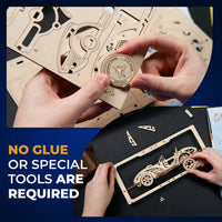 Ugears 70195 Roadster MK3 2.5D Puzzle 62pc
