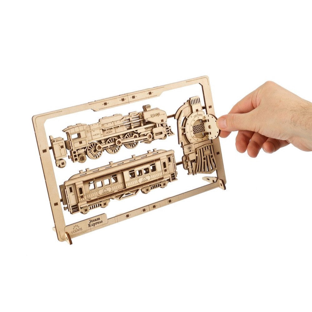 Ugears 70207 Steam Express 2.5D Puzzle 79pc