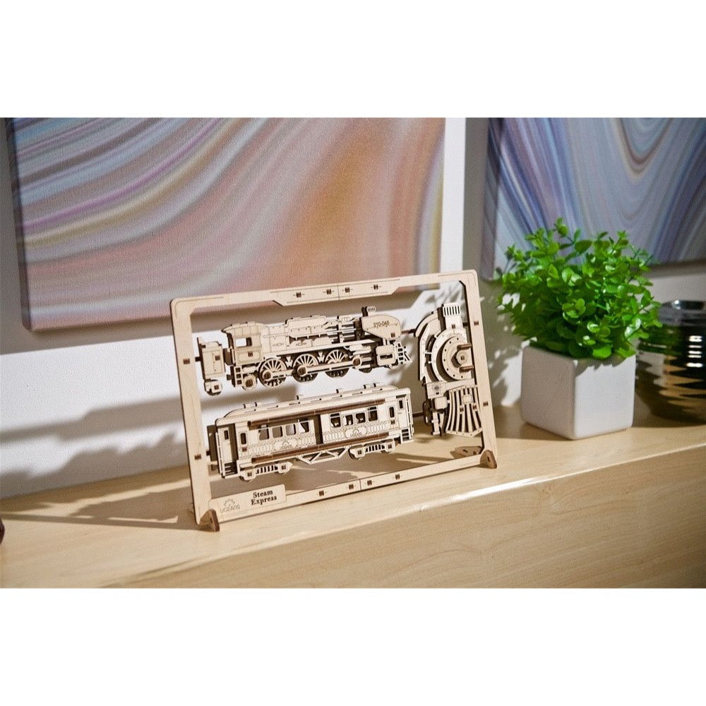 Ugears 70207 Steam Express 2.5D Puzzle 79pc