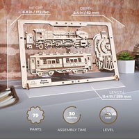 Ugears 70207 Steam Express 2.5D Puzzle 79pc