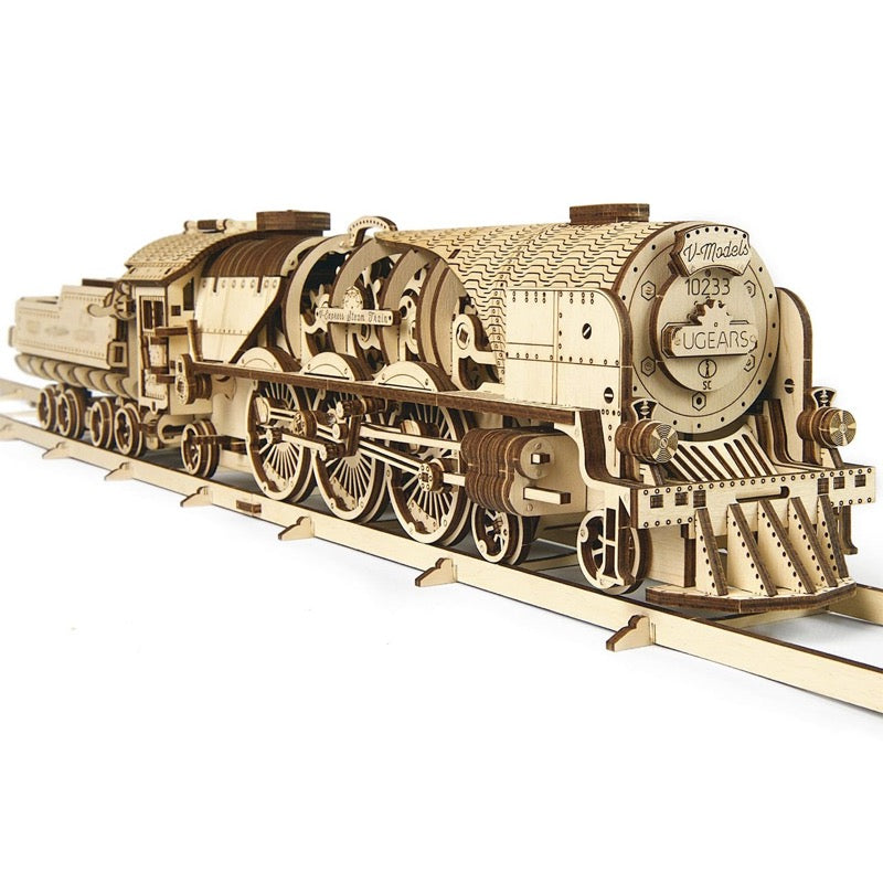 Ugears 70058 V-Express Steam Train and Tender