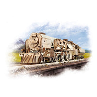 Ugears 70058 V-Express Steam Train and Tender