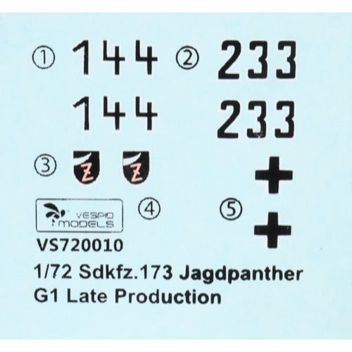 Vespid Models VS720010 1/72 Sdkfz.173 Jagdpanther G1 Late Production