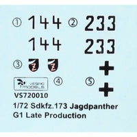 Vespid Models VS720010 1/72 Sdkfz.173 Jagdpanther G1 Late Production