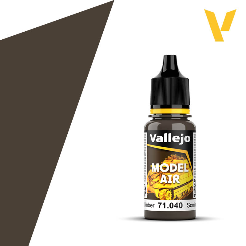 Vallejo 71040 Model Air 40 17ml Burnt Umber Paint