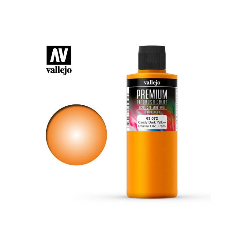 Vallejo 62072 Premium Color 60ml 072 Candy Dark Yellow