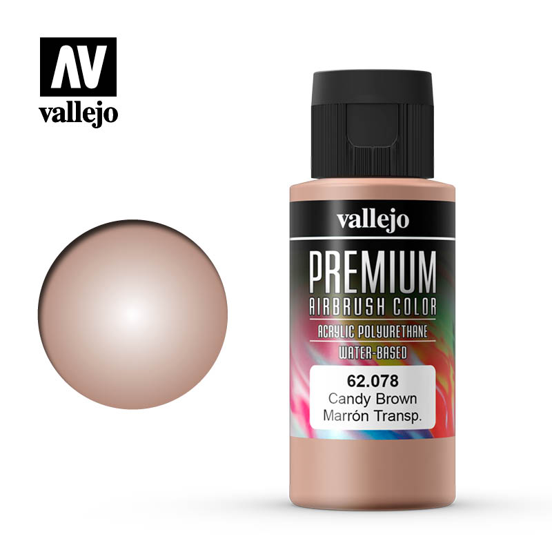 Vallejo 62078 Premium Color 60ml 078 Candy Brown