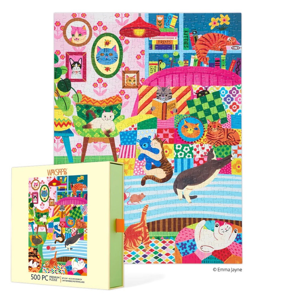 WerkShoppe Cat Nap Stories 500pc Jigsaw Puzzle