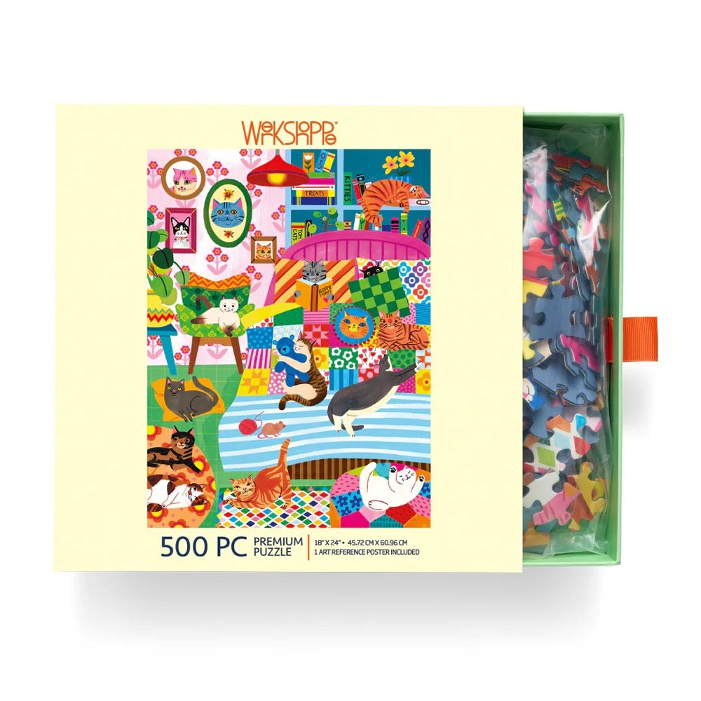 WerkShoppe Cat Nap Stories 500pc Jigsaw Puzzle