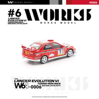 Works Model 1/64 Mitsubishi Lancer Evolution VI Tommi Makinen¬†2001 WRC Catalunya