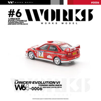 Works Model 1/64 Mitsubishi Lancer Evolution VI Tommi Makinen¬†2001 WRC Catalunya