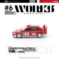Works Model 1/64 Mitsubishi Lancer Evolution VI Tommi Makinen¬†2001 WRC Catalunya