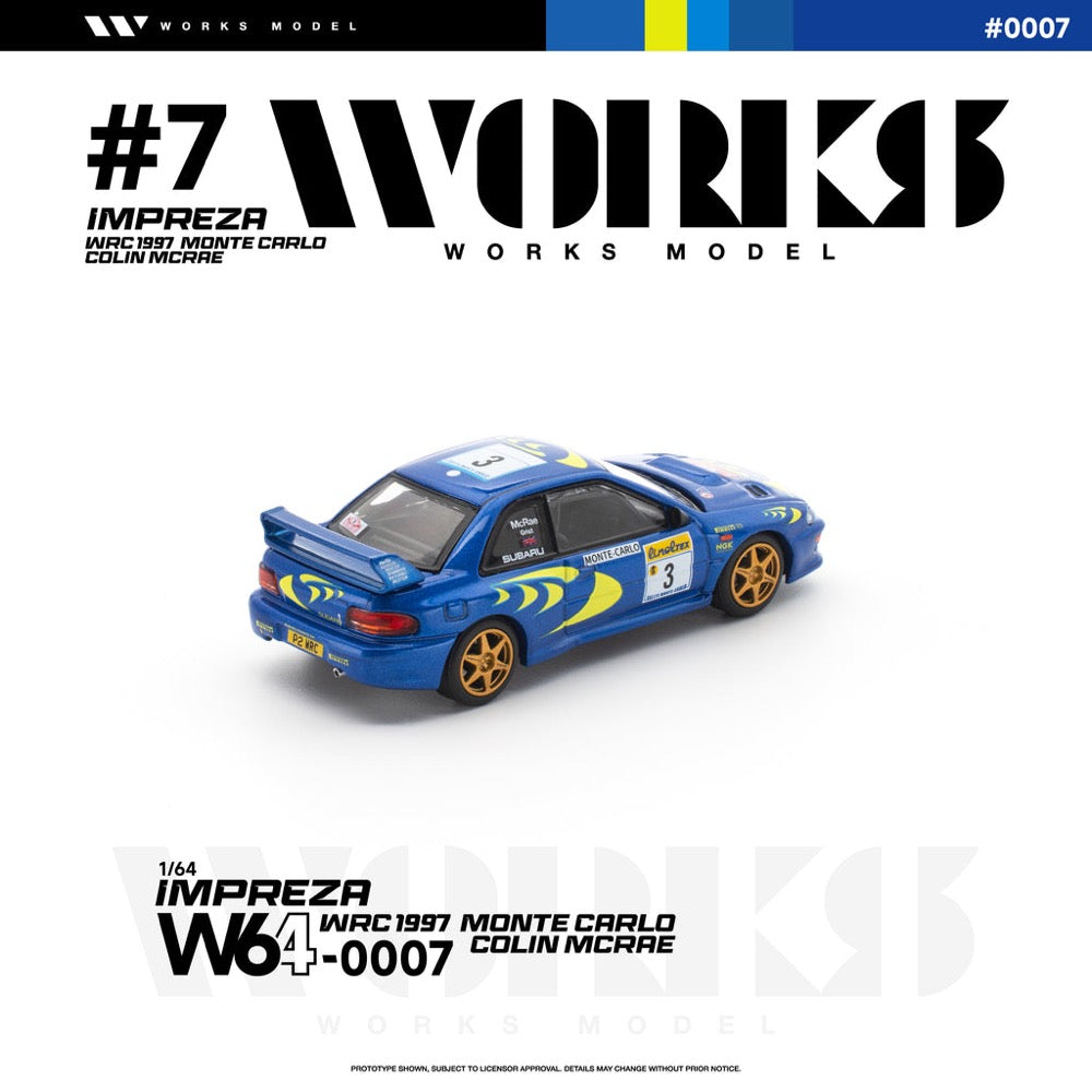 Works Model 1/64 Subaru¬†Impreza¬†WRC 1997 Monte Carlo Colin Mcrae