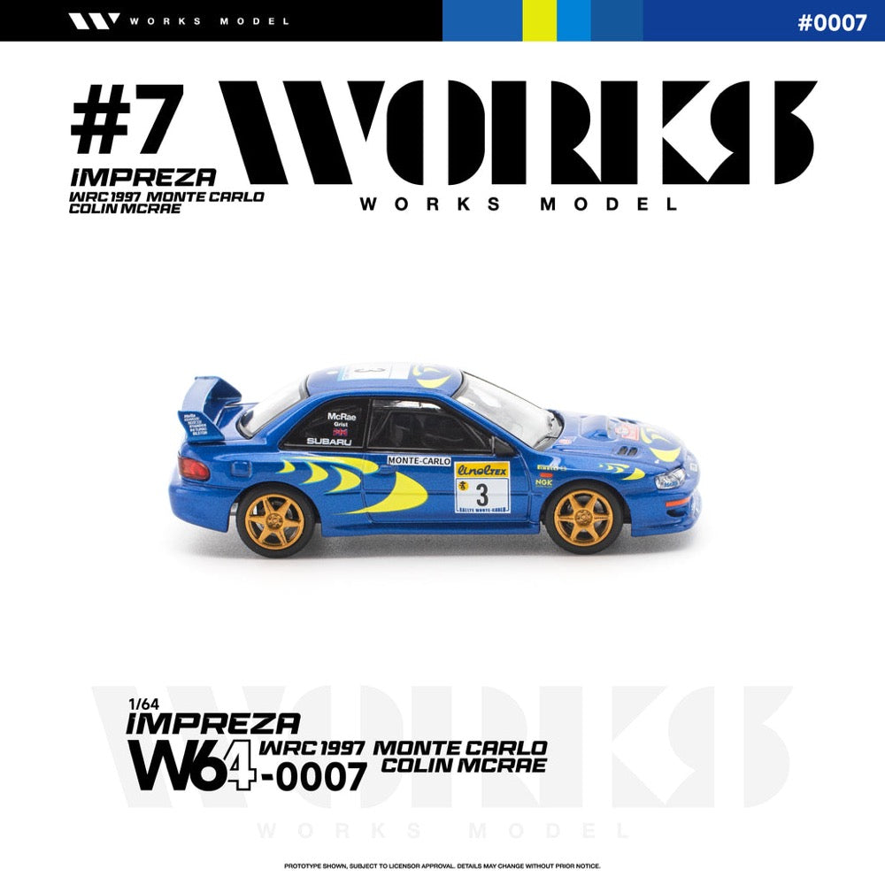 Works Model 1/64 Subaru¬†Impreza¬†WRC 1997 Monte Carlo Colin Mcrae