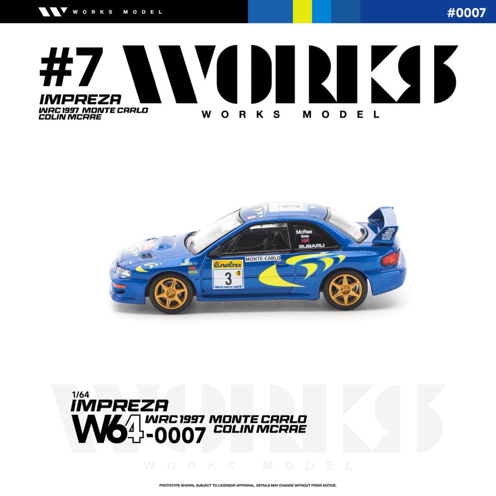 Works Model 1/64 Subaru¬†Impreza¬†WRC 1997 Monte Carlo Colin Mcrae