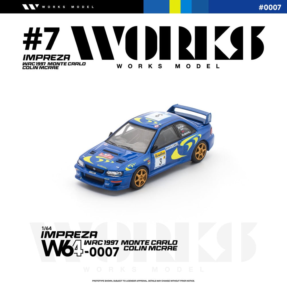 Works Model 1/64 Subaru¬†Impreza¬†WRC 1997 Monte Carlo Colin Mcrae
