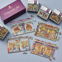 Wentworth Shopfront Favourites 4 x 80pc Wooden Jigsaw Puzzle