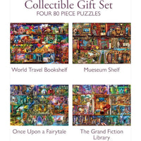 Wentworth World of Books 4 x 80pc Wooden Jigsaw Puzzle