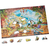 Wentworth Mediterranean Terrace View 40pc Wooden Jigsaw Puzzle