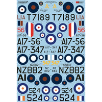 Xtradecal 48205 1/48 de Havilland DH.82a Tiger Moth Pt1 FAA RAAF RCAF RNZAF & SAAF
