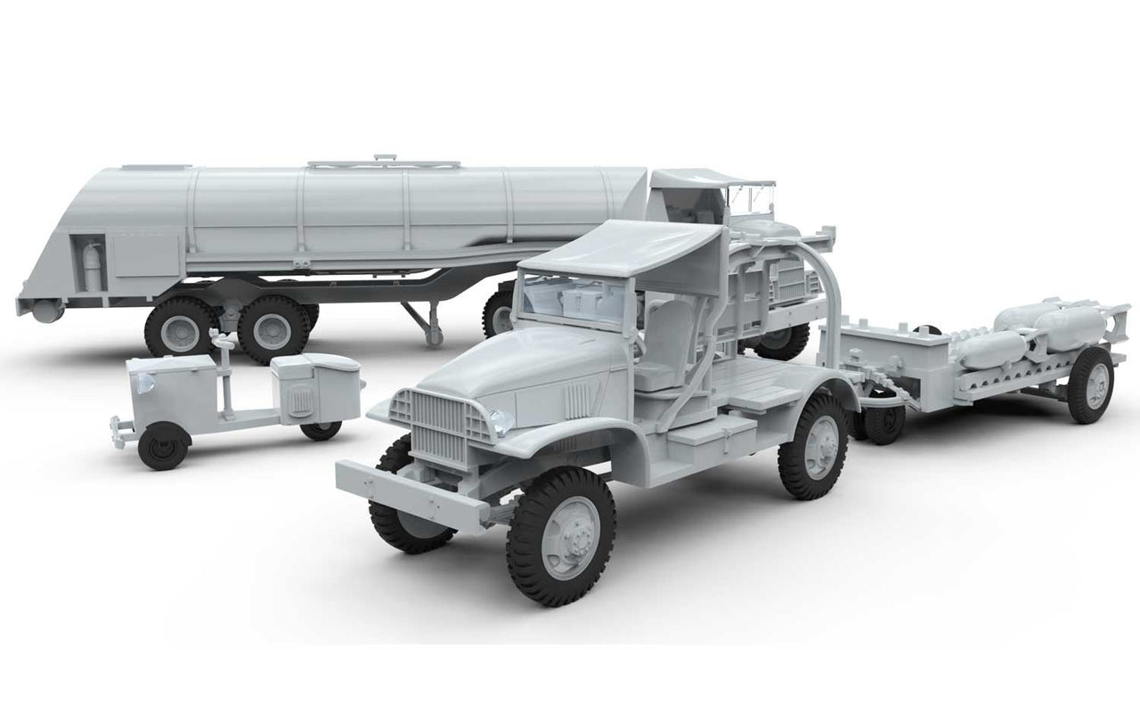 Airfix A06304 1/72 USAAF Bomber Re-Supply Set Autocar U-7144-T 4x4 Tractor Unit and F-1 Fuel Trailer