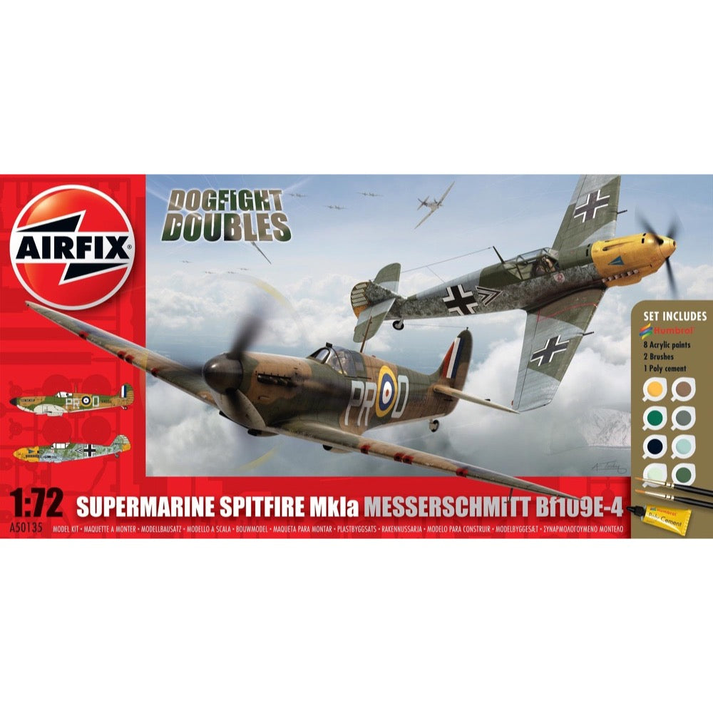 Airfix A50135 1/72 Dogfight Spitfire 1A-Messerschmitt Bf109E