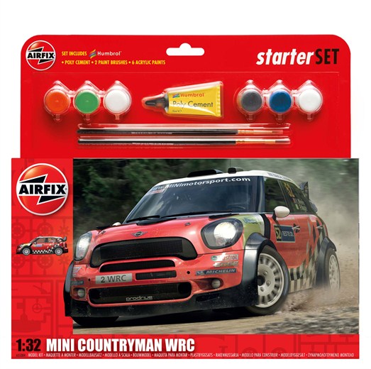 Airfix A55304 1/32 Mini Countryman WRC Starter Set