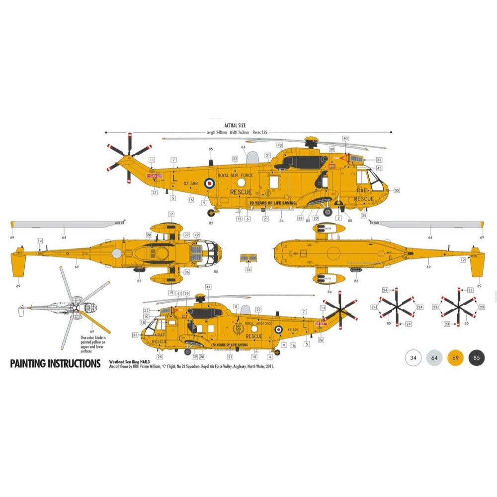 Airfix A55307 1/72 Westland Sea King HAR.3 Large Starter Set