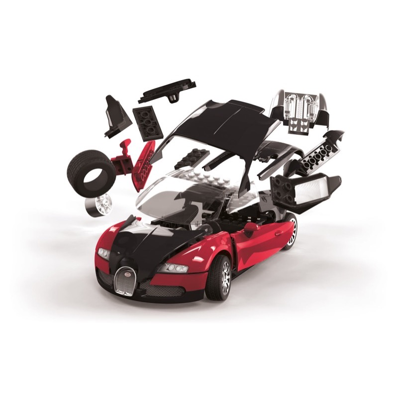Airfix J6020 QuickBuild Bugatti Veyron Black and Red