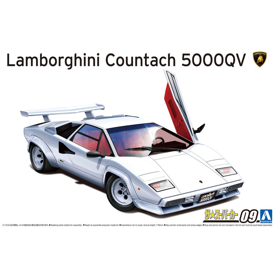 Aoshima A005945 1/24 1985 Lamborghini Countach 5000QV