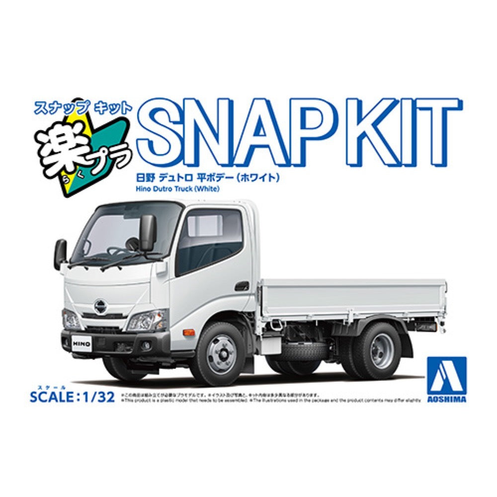 Aoshima 006722 1/32 Snap Hino Dutro Truck White