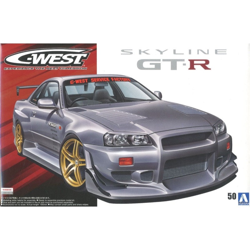 Aoshima A005542 1/24 C-West BNR34 Skyline GT-R 2002