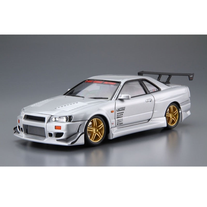 Aoshima A005542 1/24 C-West BNR34 Skyline GT-R 2002