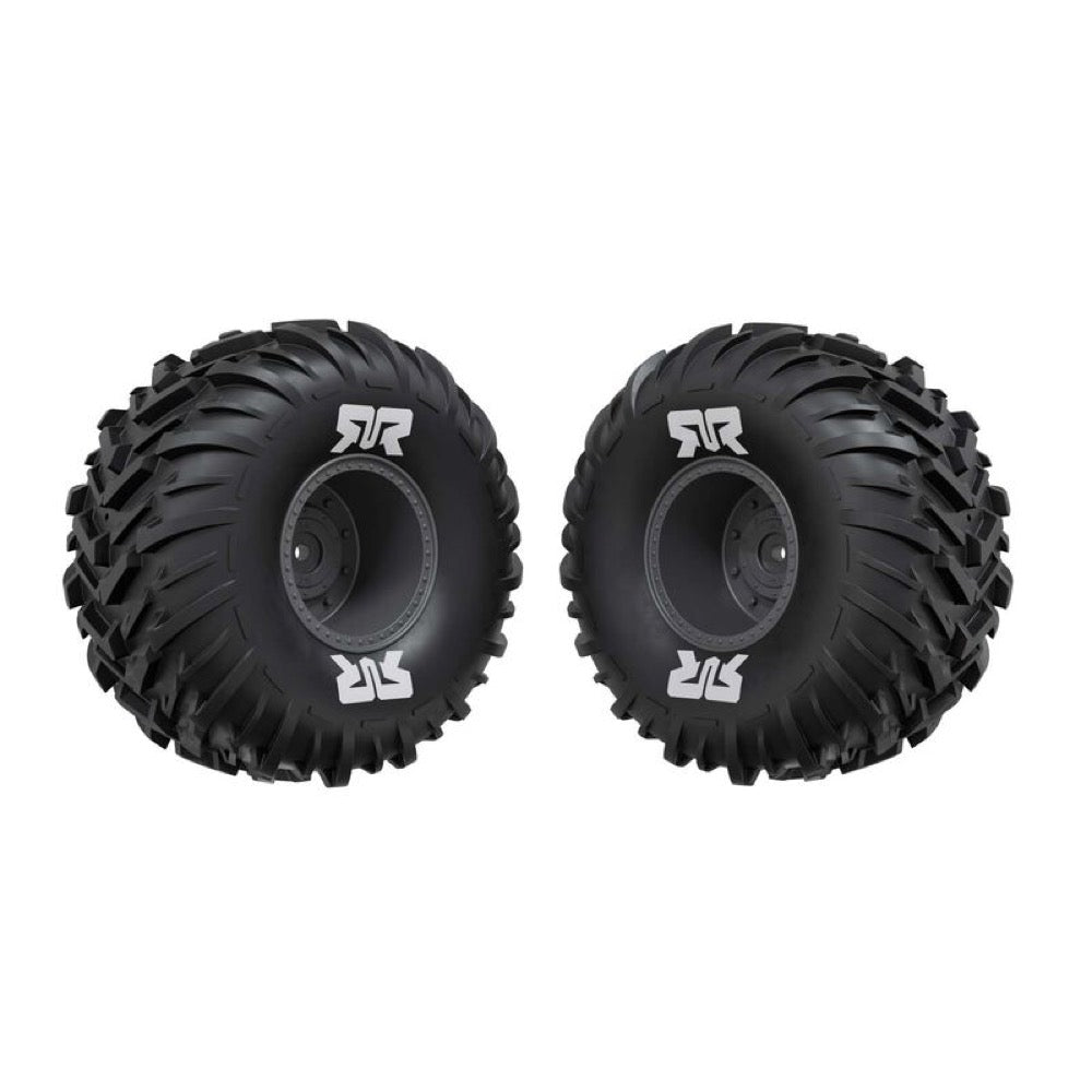 Arrma dBoots Chevron MT Tyre Set Glued Gun Metal