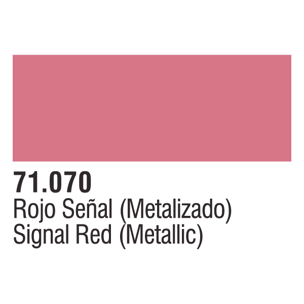 Vallejo 71070 Model Air 70 17ml Turn Signal Red Metal Paint
