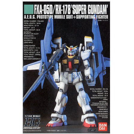 Bandai 5055728 HGUC 1/144 FXA-05D RX178 S/Gundam Zeta Gundam - Hobbies Online