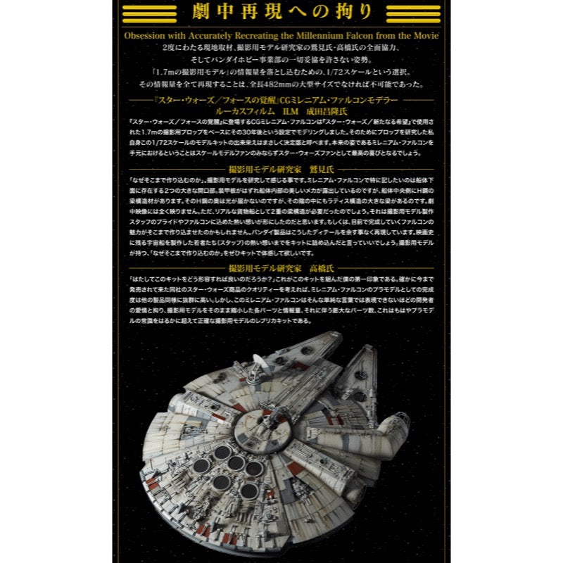 Bandai 5064881 1/72 Star Wars PG Millennium Falcon |  Hobbies Online