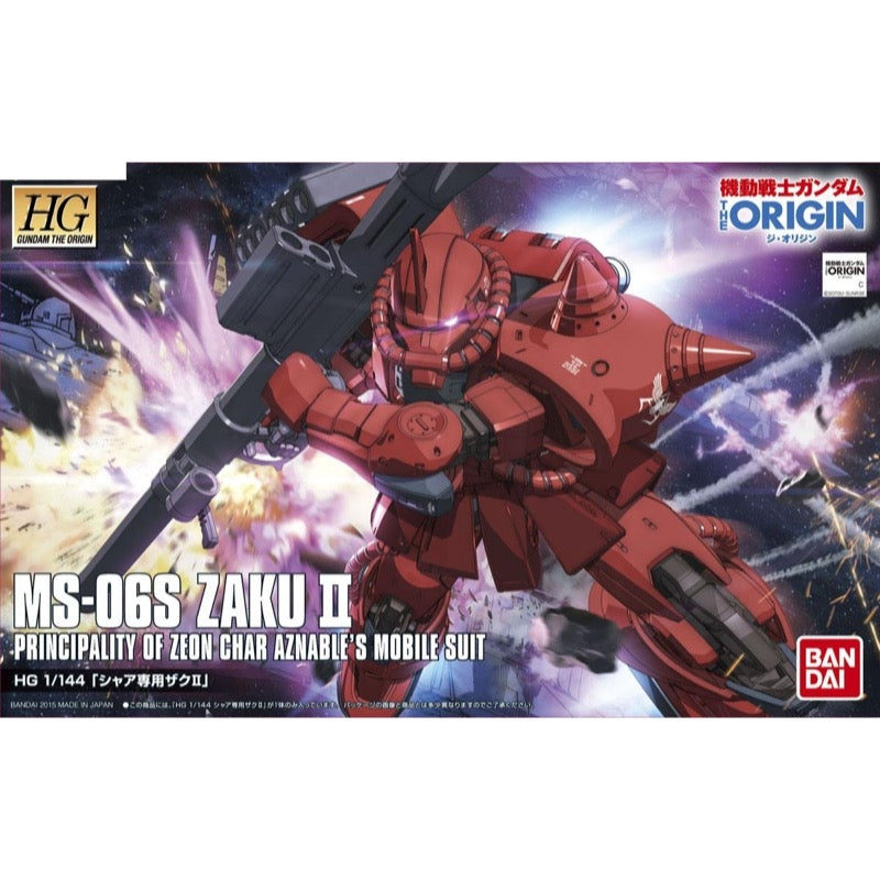 Bandai 5055606 HG 1/144 Char Aznables Zaku II Origin Mobile Suit Gundam The Origin |  Hobbies Online