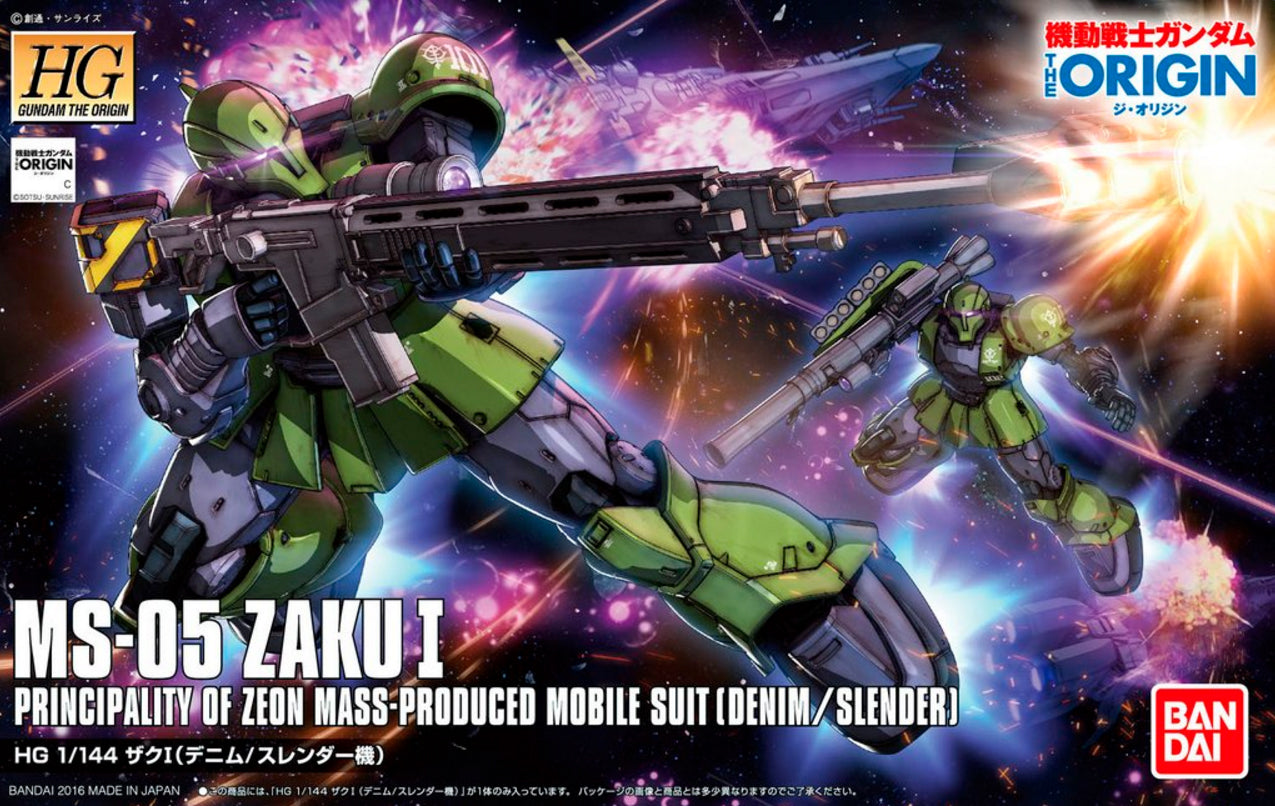 Bandai 5059026 HG 1/144 Zaku Denim/Slender Mobile Suit Gundam The Origin |  Hobbies Online