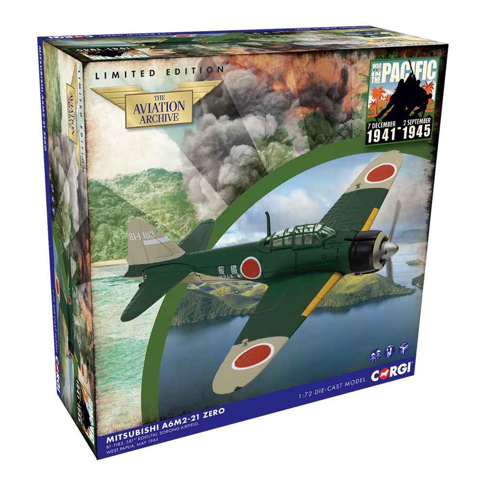 Corgi 1/72 Mitsubushi A6M2-21 Zero 81-1183 381st Kokutai Sorong Airbase Jeffman Island May 1944
