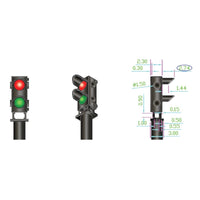 DCC Concepts DCD-MGS-RG OO 12 x Red/Green Ground Signal with Mimic Control Board
