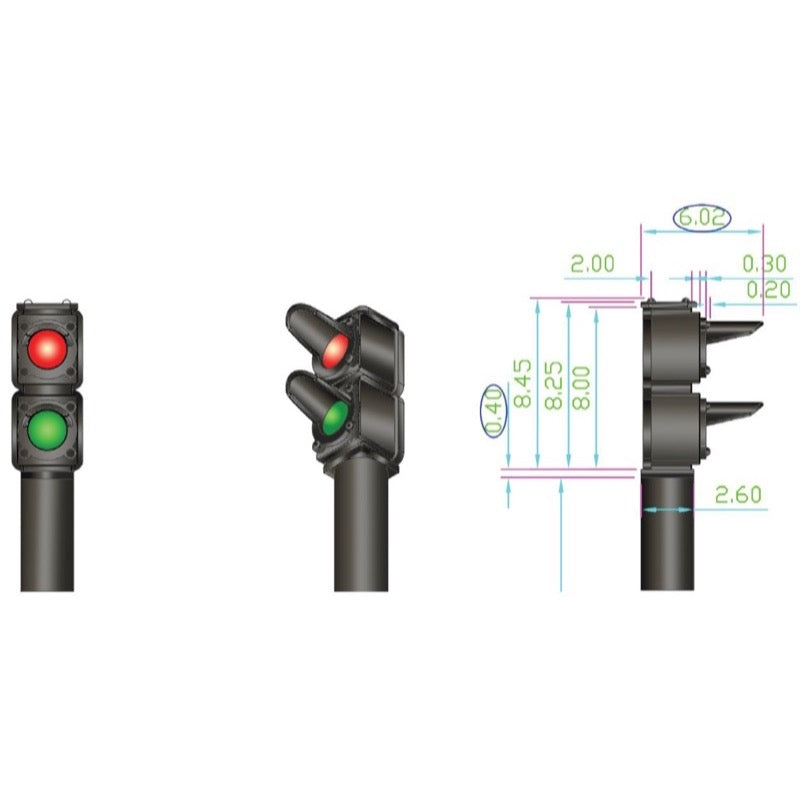 DCC Concepts DCD-MGS-US HO 12 x Red/Green Ground Signal with Mimic Control Board