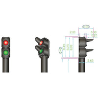 DCC Concepts DCD-MGS-US HO 12 x Red/Green Ground Signal with Mimic Control Board